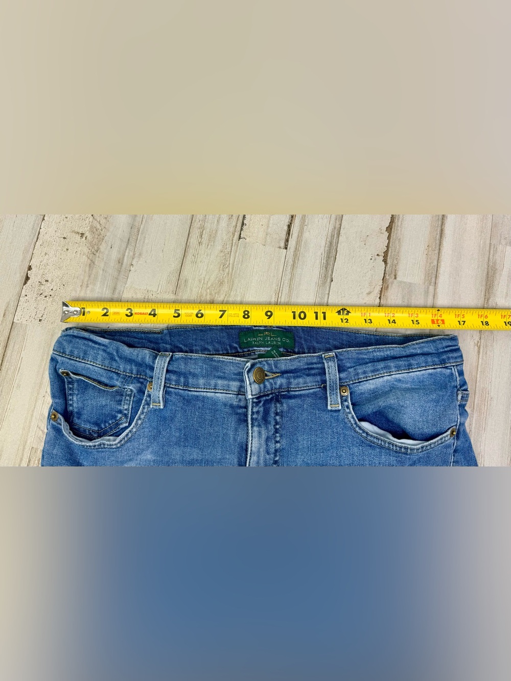 LRL Lauren Jeans Co Ralph Lauren 14 Classic Straight Jeans Blue 33x28 - Picture 6 of 11
